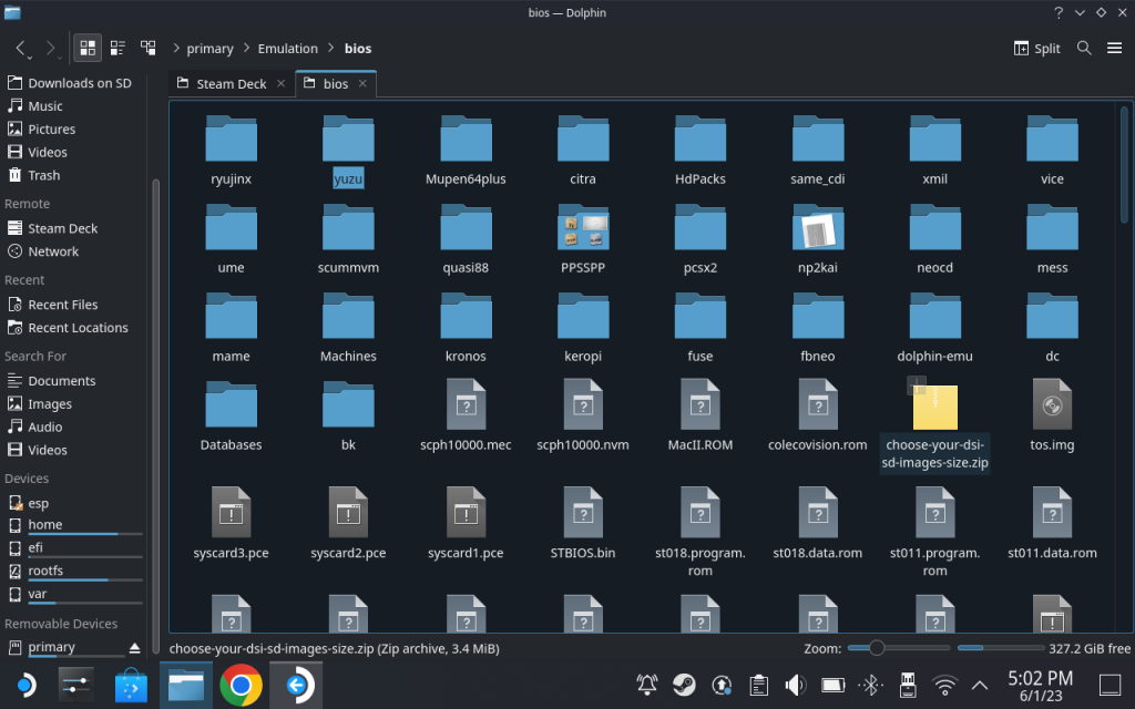 EmuDeck Bios File Directory