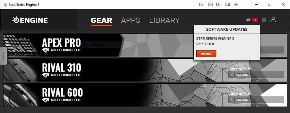 Steelseries Engine Update