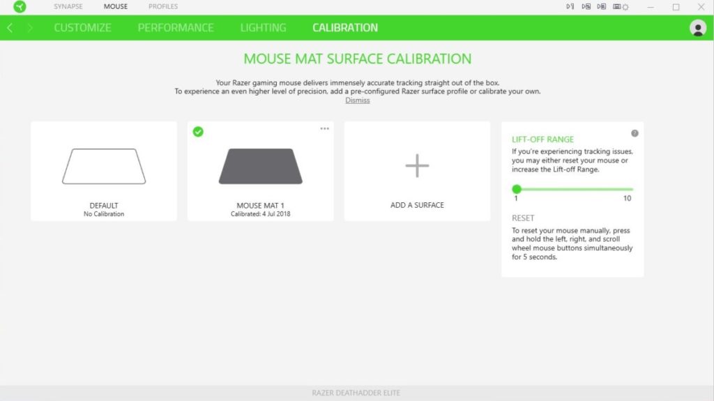 razer synapse mouse pad calibration