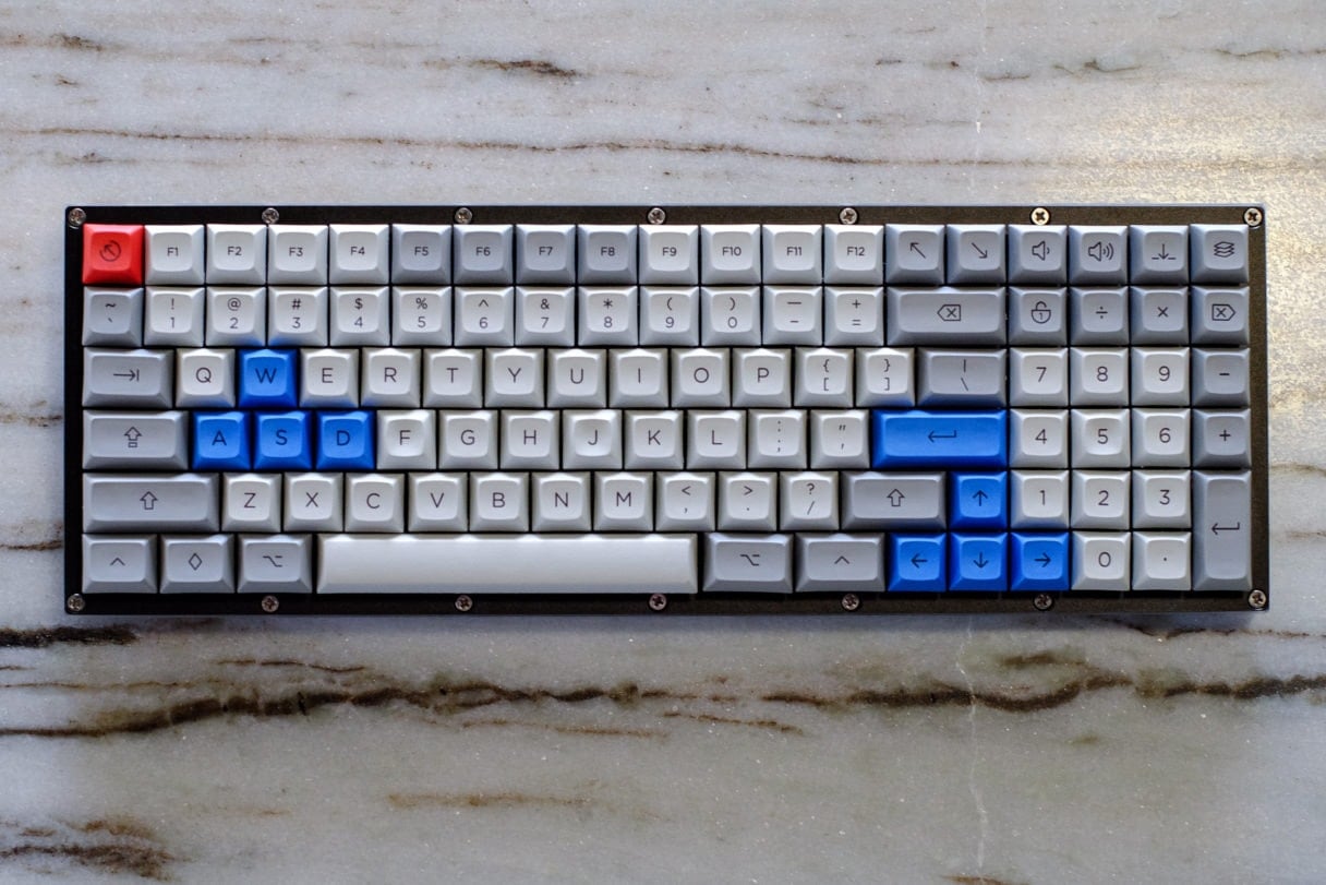 96 key layout keyboard