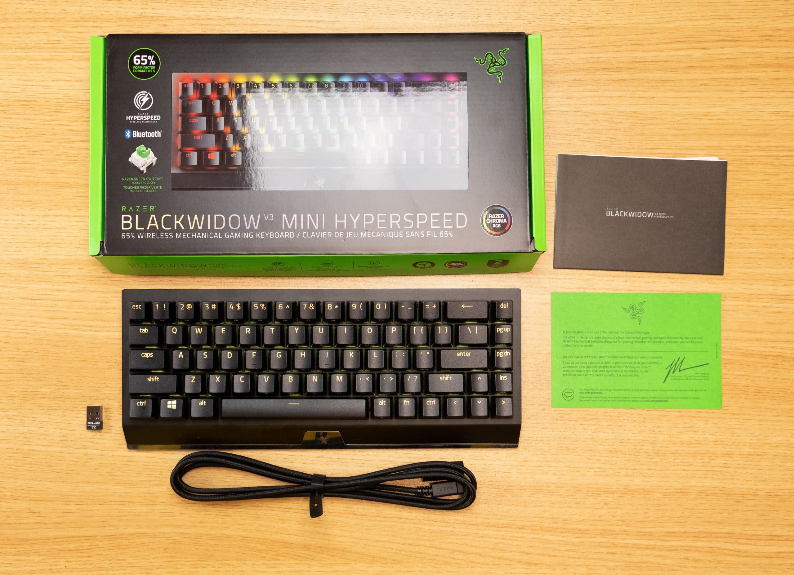 スマホ/家電/カメラRAZER BLACKWIDOW V3 MINI 緑軸 使用僅か - PC周辺機器