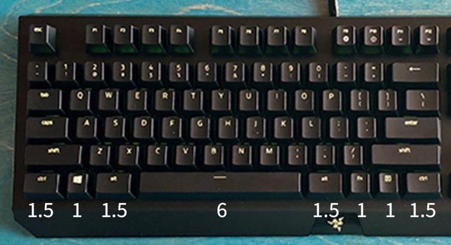 razer blackwidow elite key layout